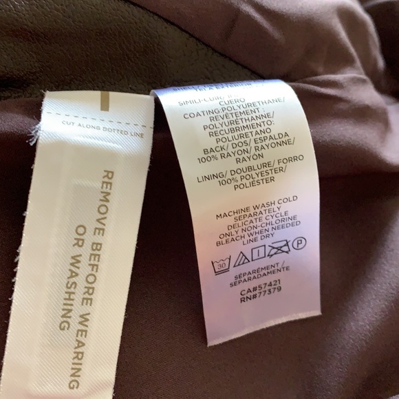 NWT Ann Taylor Faux “Leather” Side Tie Skirt - Picture 5 of 5